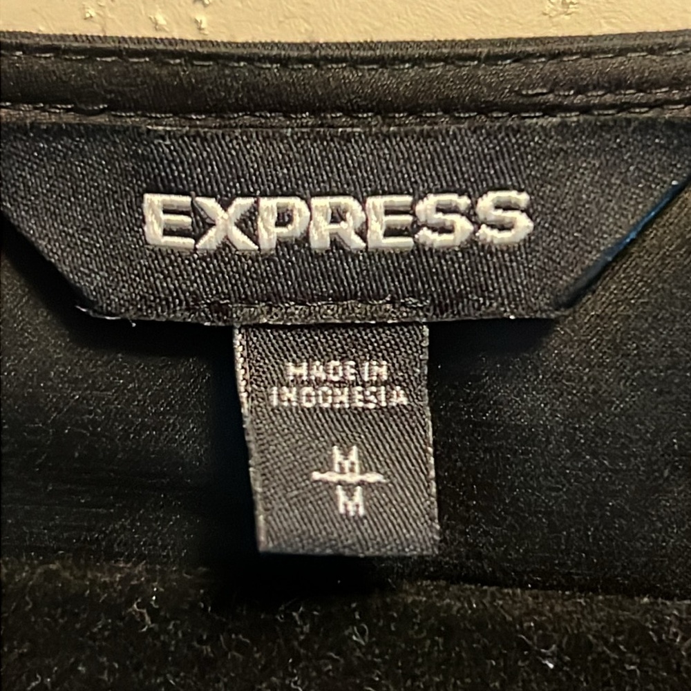 Express Zip-Front Satin Blouse - Picture 8 of 9